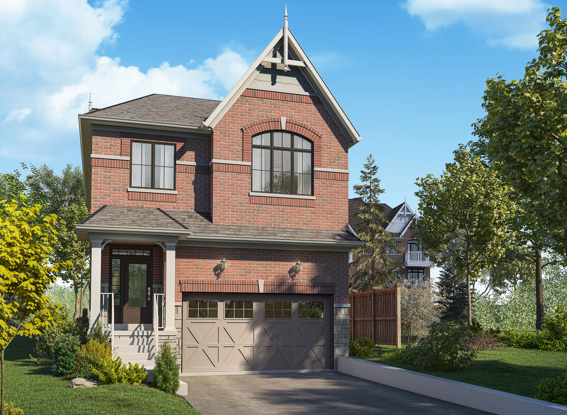 The Diana House townhome exterior in Markham Village